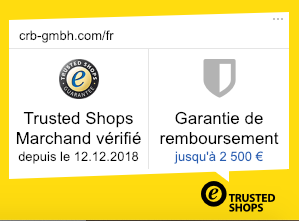 Certificazione francese Trusted Shops per il negozio di analisi dell'amianto del CRB